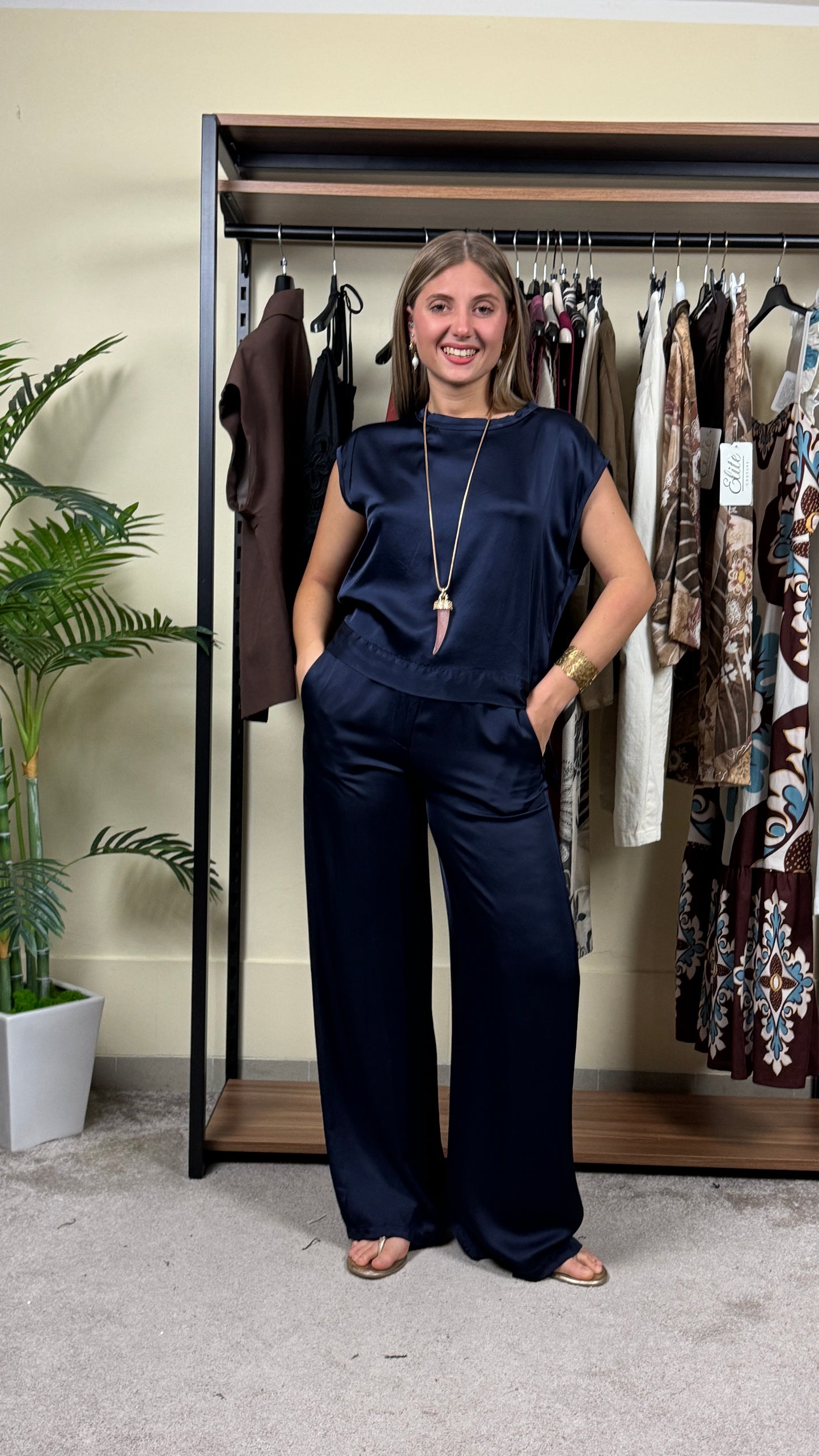 Pantalone in seta