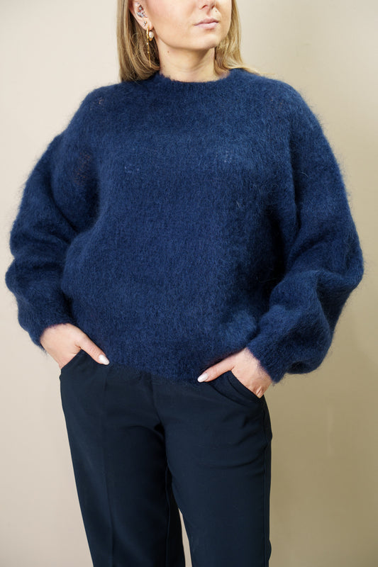 Maglione 80% Mohair Giro Collo