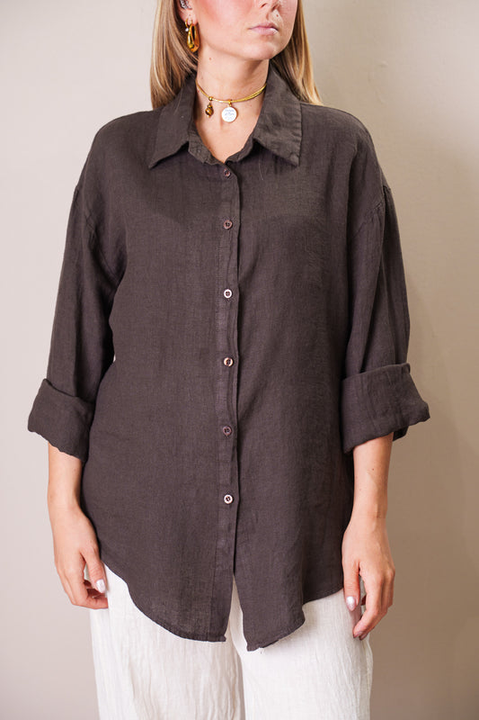 Camicia Long Sleeve Puro Lino - Susy Mix