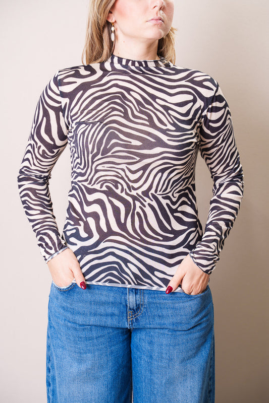 T-Shirt Misto Cashmere Zebra - Susy Mix