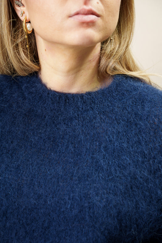 Maglione 80% Mohair Giro Collo