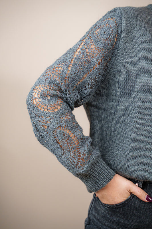 Maglione con Maniche in Pizzo Susy Mix