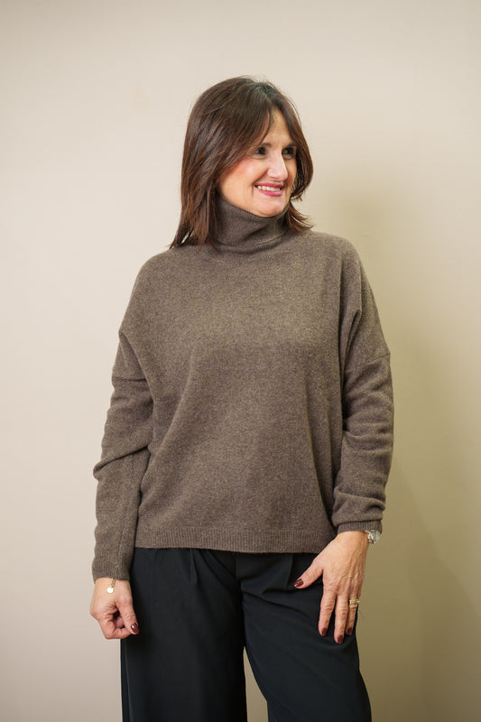 Maglione 100% Lana Merino - Collo Alto