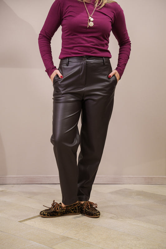 Pantalone Ecopelle Carrot - Kikisix