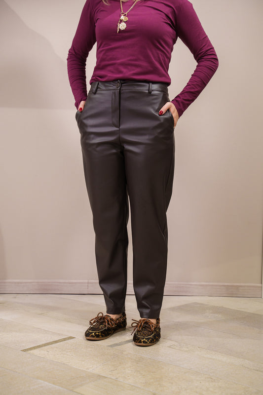 Pantalone Ecopelle Carrot - Kikisix