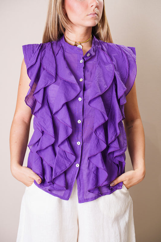 Camicia Smanicata Volant - Susy Mix