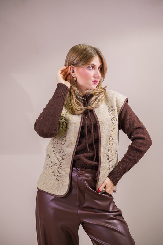 Gilet in Lana Cotta Susy Mix