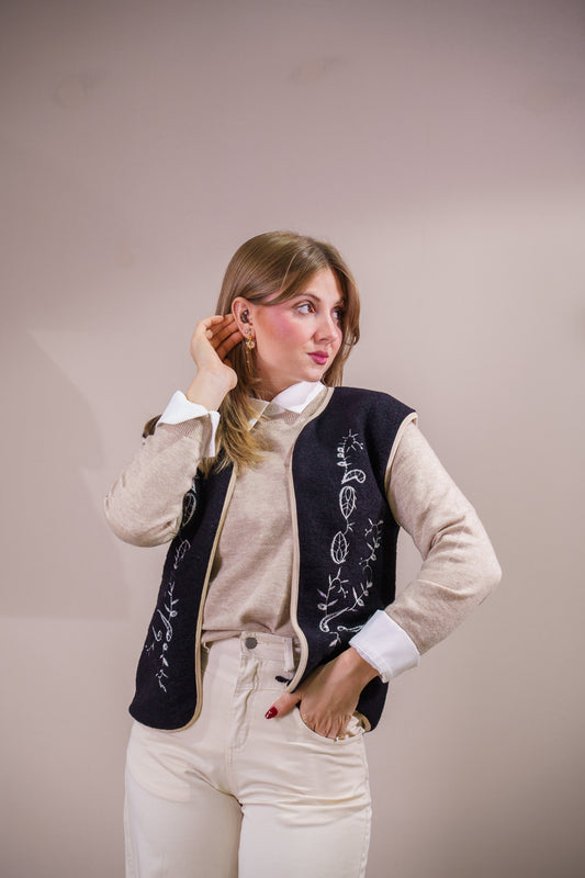 Gilet in Lana Cotta Susy Mix