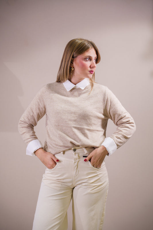 Maglione Misto Cashmere Two Way