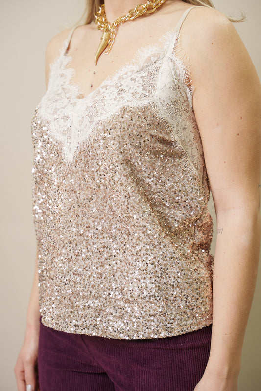 Top Pizzo/Paillettes - Susy Mix