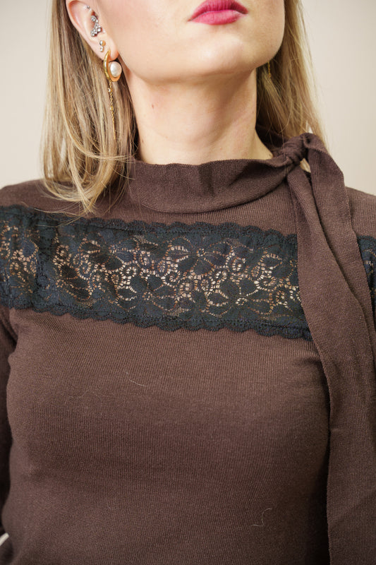 Maglioncino Viscosa con Fiocco - Susy Mix