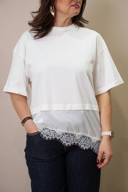 T-Shirt Boxed/Pizzo - TWOWAY