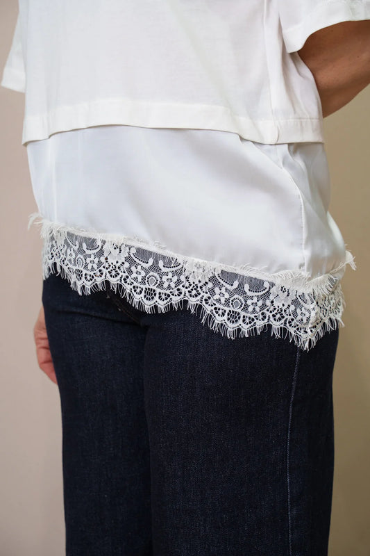 T-Shirt Boxed/Pizzo - TWOWAY
