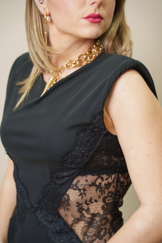 Abito Fianco Pizzo - Susy Mix